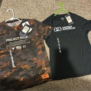 Under Armour boys size small 2 shirts - project rock